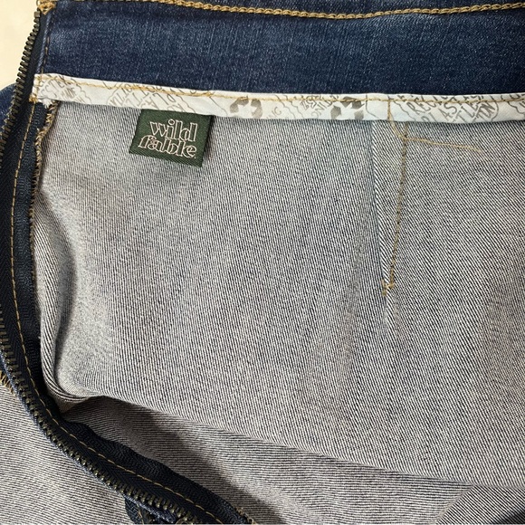 Wild Fable Dark Wash Notch Front Seamed Denim Mini Skirt NEW! - Picture 6 of 16